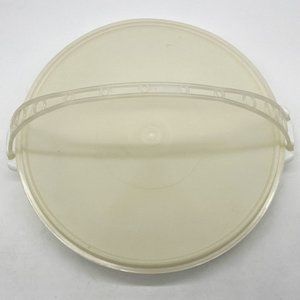 Tupperware 13" White‎ 6 Way Storage/Snack/Veggie Container Removeable Handle/Lid